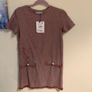 Zara knitted patterned dress